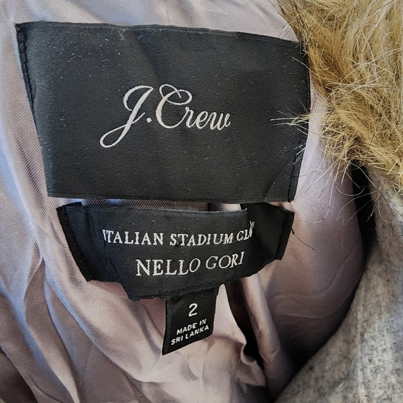 J.Crew Heather Dusk Italian Stadium-Cloth Wool Chateau Parka Coat  2 - Picture 5 of 6